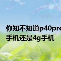 你知不知道p40pro是5g手机还是4g手机