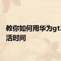 教你如何用华为gt2查激活时间