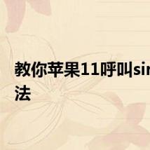 教你苹果11呼叫siri的方法