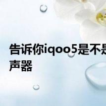 告诉你iqoo5是不是双扬声器