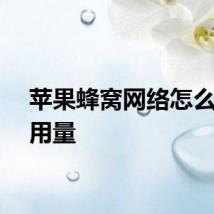 苹果蜂窝网络怎么显示用量