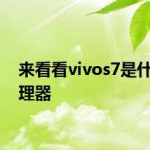 来看看vivos7是什么处理器