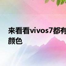 来看看vivos7都有哪些颜色