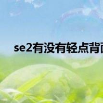 se2有没有轻点背面