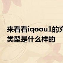 来看看iqoou1的充电口类型是什么样的