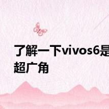 了解一下vivos6是否有超广角