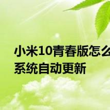 小米10青春版怎么取消系统自动更新