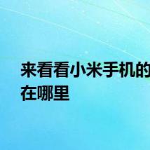 来看看小米手机的镜子在哪里