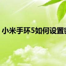 小米手环5如何设置密码