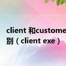 client 和customer的区别（client exe）