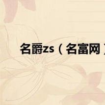 名爵zs（名富网）