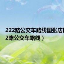 222路公交车路线图张店区（222路公交车路线）