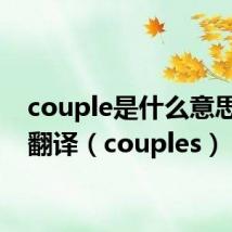 couple是什么意思中文翻译（couples）