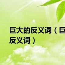 巨大的反义词（巨大的反义词）