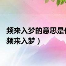 频来入梦的意思是什么（频来入梦）