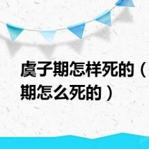 虞子期怎样死的（虞子期怎么死的）