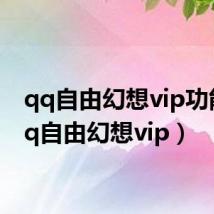 qq自由幻想vip功能（qq自由幻想vip）