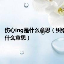 伤心ing是什么意思（纠结ing是什么意思）