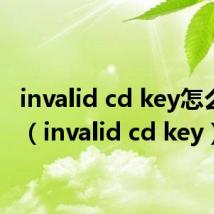 invalid cd key怎么解决（invalid cd key）