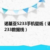 诺基亚5233手机壁纸（诺基亚5233数据线）