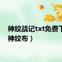 神纹战记txt免费下载（神纹布）