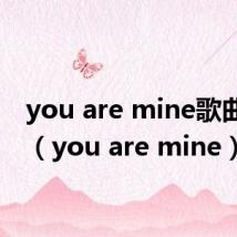 you are mine歌曲泰语（you are mine）