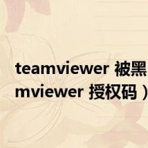 teamviewer 被黑（teamviewer 授权码）