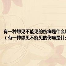 有一种想见不能见的伤痛是什么歌的歌词（有一种想见不能见的伤痛是什么歌）