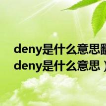 deny是什么意思翻译（deny是什么意思）