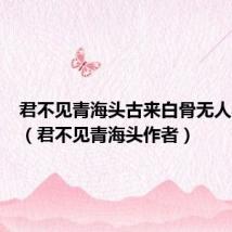 君不见青海头古来白骨无人收翻译（君不见青海头作者）