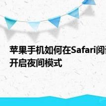 苹果手机如何在Safari阅读视图开启夜间模式