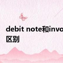 debit note和invoice的区别