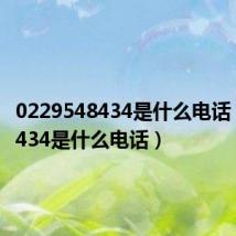 0229548434是什么电话（9548434是什么电话）