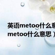 英语metoo什么意思（metoo什么意思）