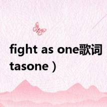 fight as one歌词（fightasone）