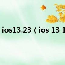 ios13.23（ios 13 1 2）