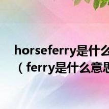 horseferry是什么意思（ferry是什么意思）