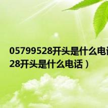 05799528开头是什么电话（9528开头是什么电话）