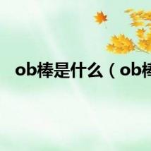 ob棒是什么（ob棒）