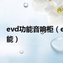 evd功能音响柜（evd功能）