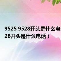 9525 9528开头是什么电话（9528开头是什么电话）