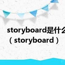 storyboard是什么意思（storyboard）