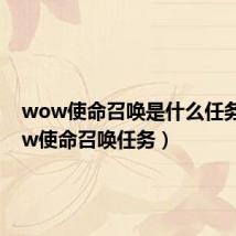 wow使命召唤是什么任务（wow使命召唤任务）