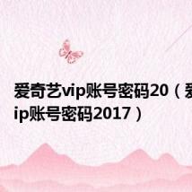 爱奇艺vip账号密码20（爱奇艺vip账号密码2017）