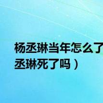 杨丞琳当年怎么了（杨丞琳死了吗）