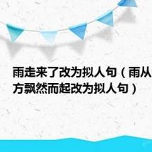 雨走来了改为拟人句（雨从四面八方飘然而起改为拟人句）