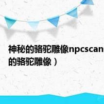 神秘的骆驼雕像npcscan（神秘的骆驼雕像）