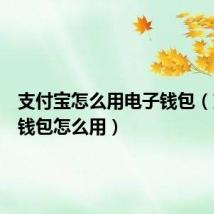 支付宝怎么用电子钱包（支付宝钱包怎么用）