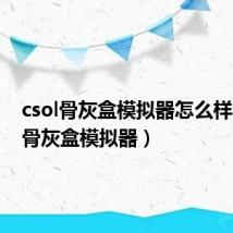 csol骨灰盒模拟器怎么样（csol骨灰盒模拟器）