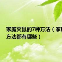 家庭灭鼠的7种方法（家庭灭鼠方法都有哪些）